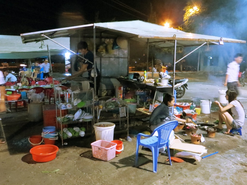 Makeshift market kitchen